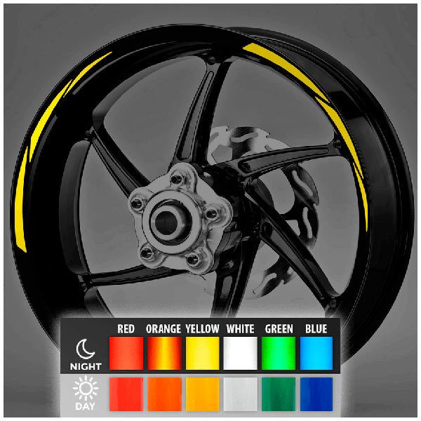 Autocollants: Kit liseret reflechissant jante MotoGP Style 2