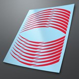 Autocollants: Kit liseret reflechissant jante MotoGP Style 2 4