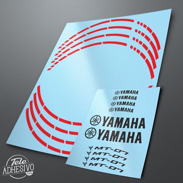 Autocollants: Kit liseret jante MotoGP Yamaha MT 07