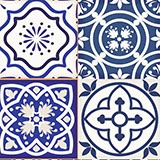 Stickers muraux: Carreaux de mosaïque indigo 3