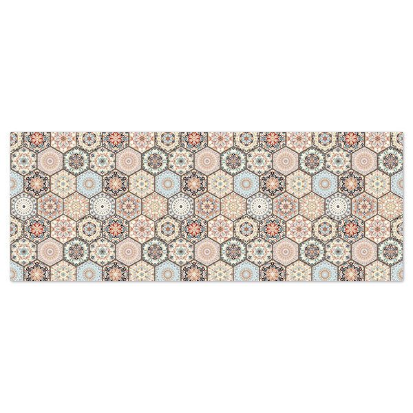 Stickers muraux: Hexagones pastels
