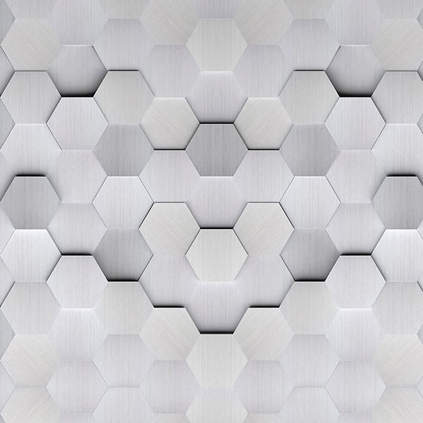 Stickers muraux: Hexagones en gris