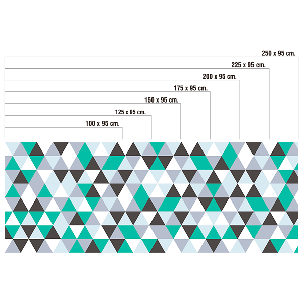 Stickers muraux: Composition des pastilles et des triangles
