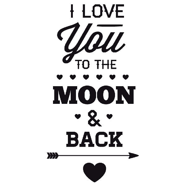 Stickers muraux: I Love You to the Moon