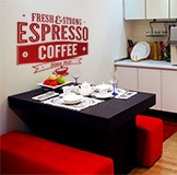 Stickers muraux: Fresh & Strong Espresso Coffee 5