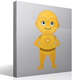 Stickers pour enfants: C3PO heureux 4