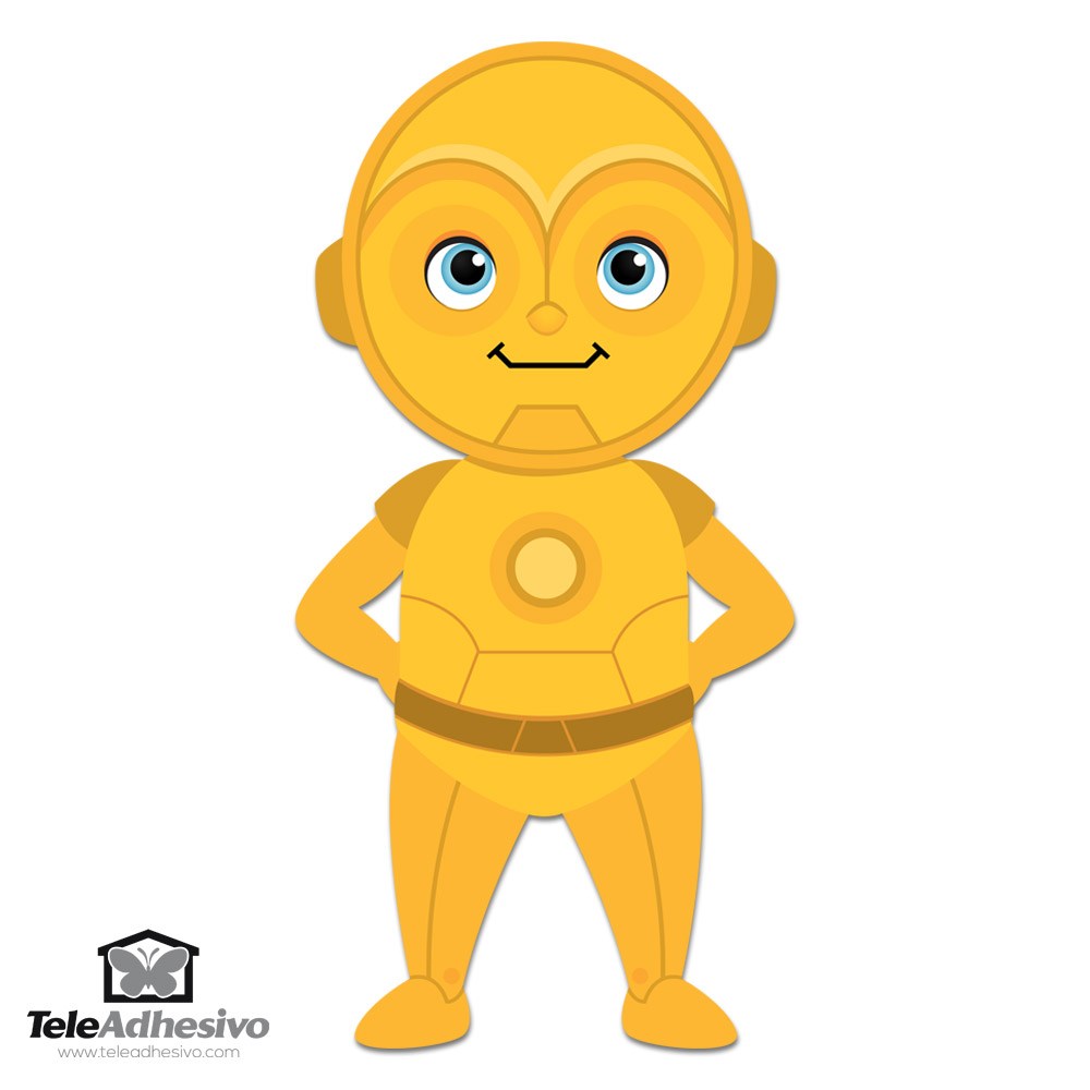 Stickers pour enfants: C3PO heureux