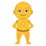 Stickers pour enfants: C3PO heureux 6