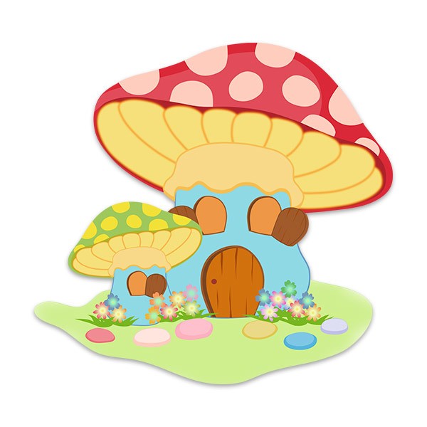 Stickers pour enfants: Rouge champignons