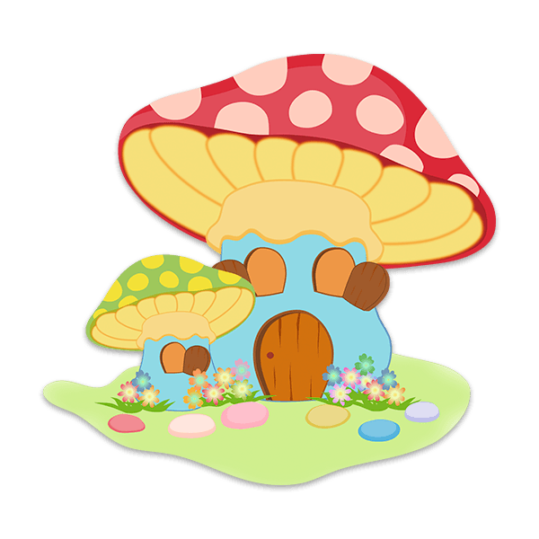 Stickers pour enfants: Rouge champignons