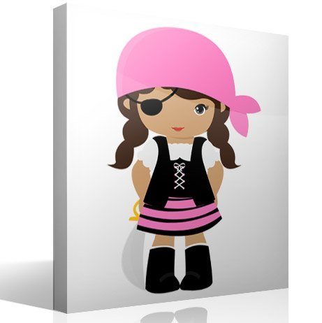 Stickers pour enfants: Tache rose Buccaneer