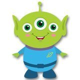 Stickers pour enfants: Martian de la Pizza Planet, Toy Story 6