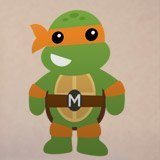 Stickers pour enfants: Michelangelo Ninja Turtle 3