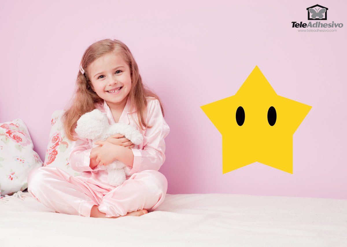Stickers pour enfants: Grande Étoile de Mario Bros