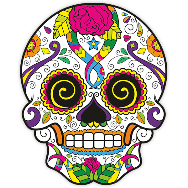 Stickers muraux: Crâne mexicain Chucho el Roto