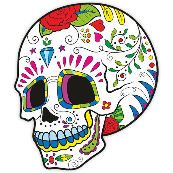 Autocollants: Cantinflas crâne mexicain