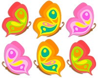 Stickers pour enfants: Kit 6 papillons 5