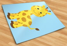 Stickers pour enfants: Girafe heureuse 6