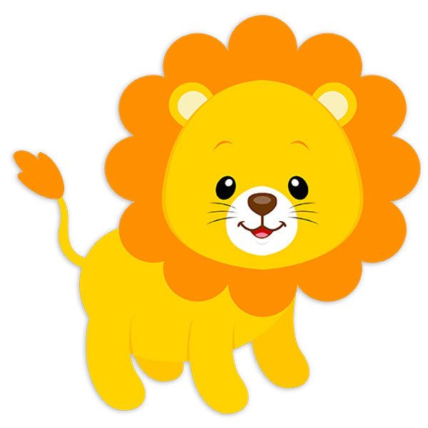 Stickers pour enfants: Lion heureux