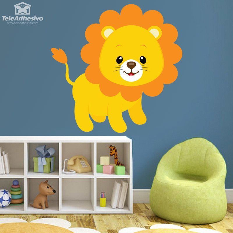 Stickers pour enfants: Lion heureux
