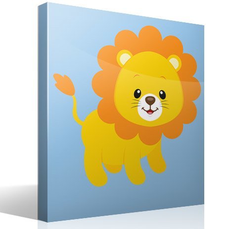 Stickers pour enfants: Lion heureux