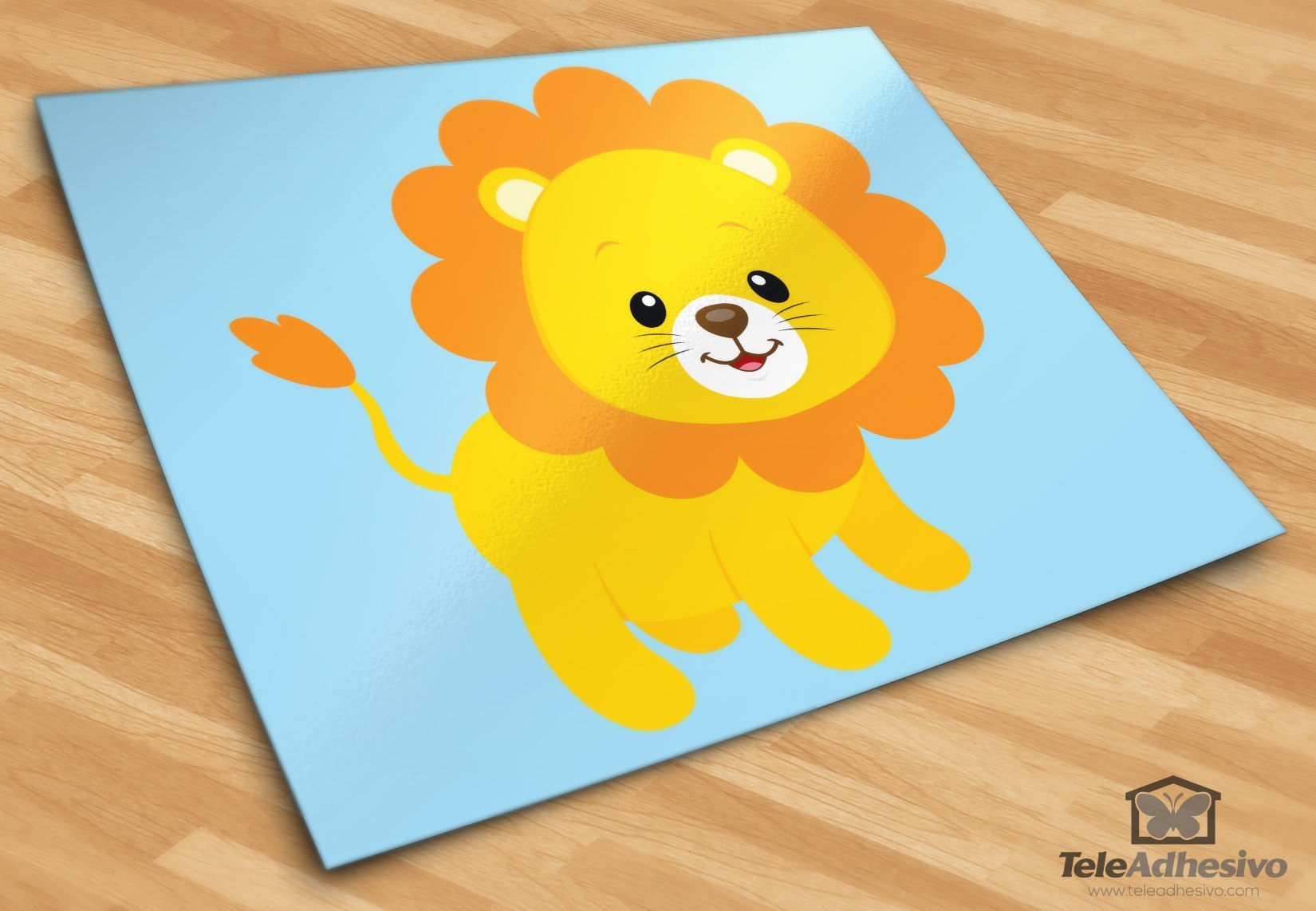 Stickers pour enfants: Lion heureux