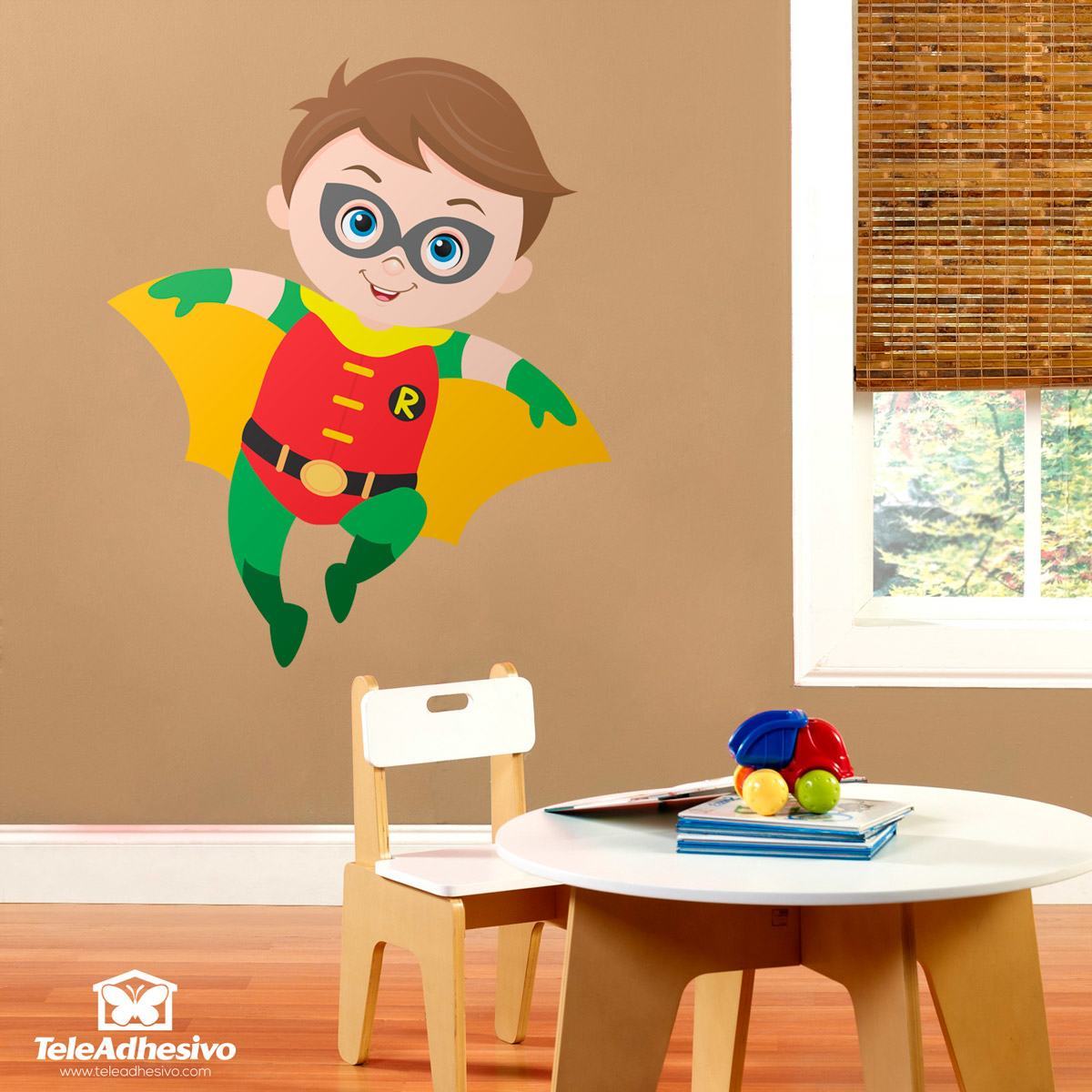 Stickers pour enfants: Robin volant