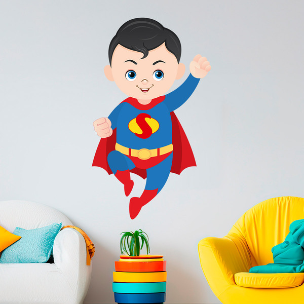 Stickers pour enfants: Superman volant