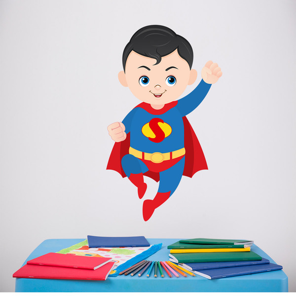 Stickers pour enfants: Superman volant