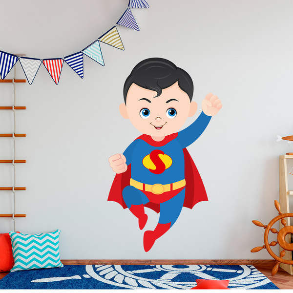 Stickers pour enfants: Superman volant
