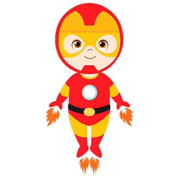 Stickers pour enfants: Ironman volant