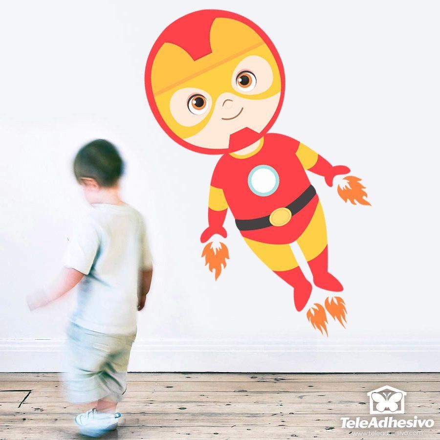 Stickers pour enfants: Ironman volant