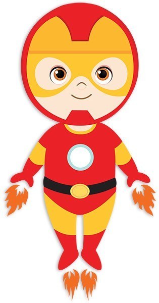 Stickers pour enfants: Ironman volant