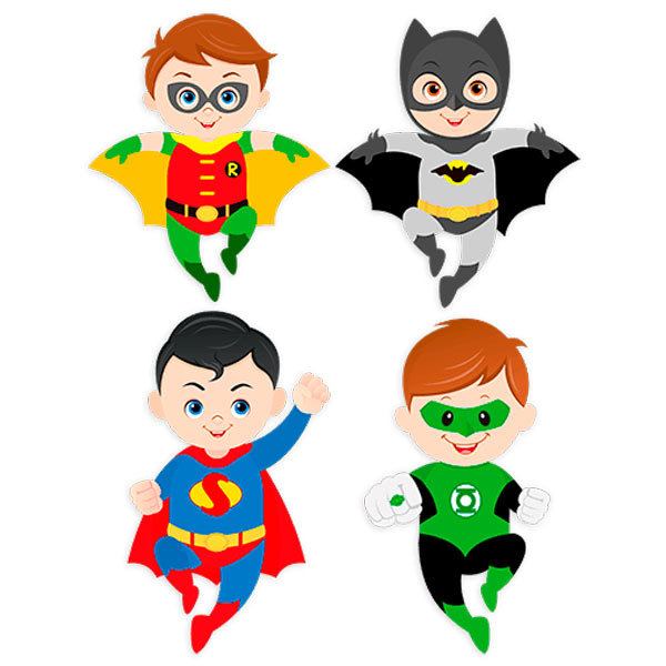 Stickers pour enfants: Kit Superheroes volants