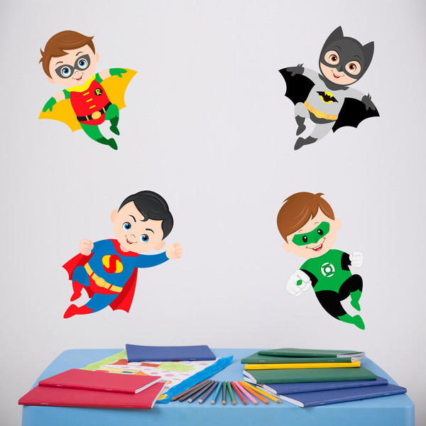 Stickers pour enfants: Kit Superheroes volants