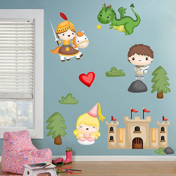 Stickers pour enfants: Kit chevaliers et princesses