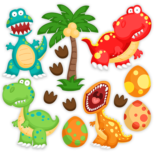 Stickers pour enfants: Kit de dinosaures amusants