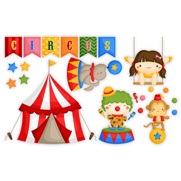 Stickers pour enfants: Kit Jongleurs de Cirque 