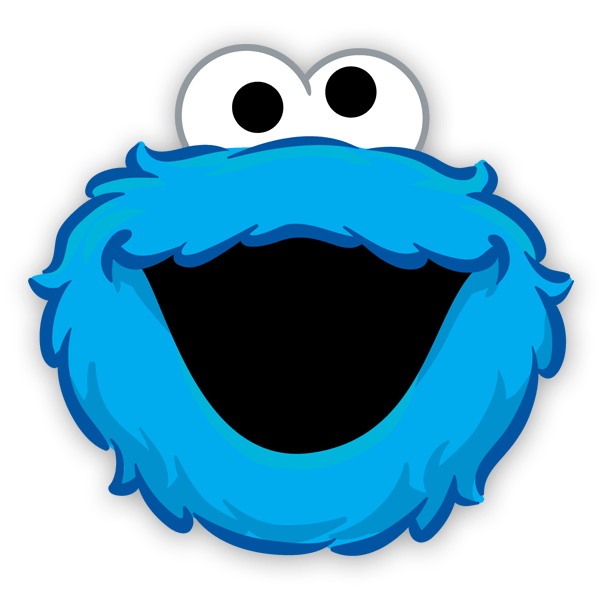 Stickers pour enfants: Rire de cookies Monster 0