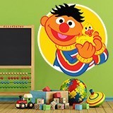 Stickers pour enfants: Ernie avec un canard jaune 3