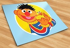 Stickers pour enfants: Ernie avec un canard jaune 5