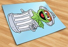 Stickers pour enfants: Oscar à la poubelle 5