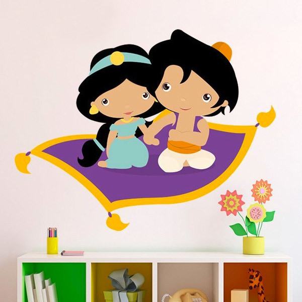 Stickers pour enfants: Jasmine et Aladdín