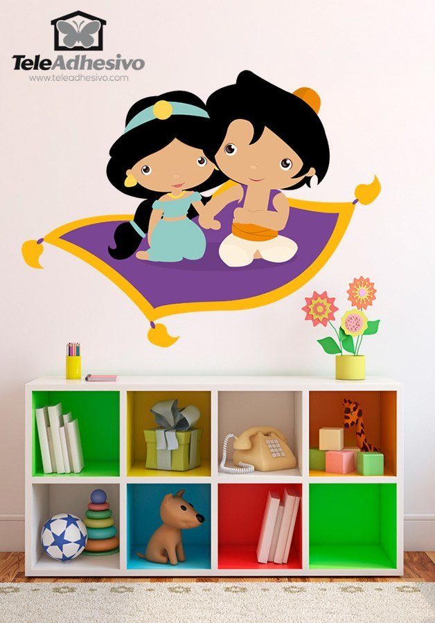 Stickers pour enfants: Jasmine et Aladdín