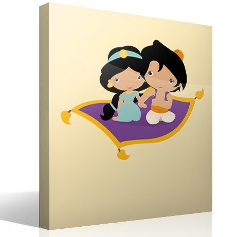 Stickers pour enfants: Jasmine et Aladdín