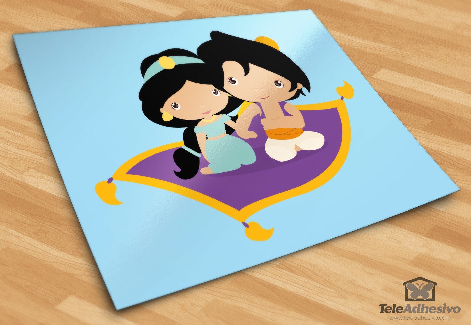 Stickers pour enfants: Jasmine et Aladdín