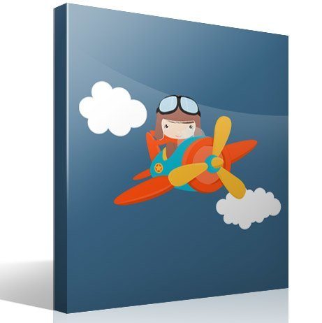Stickers pour enfants: Avion dans les nuages