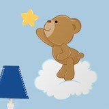 Stickers pour enfants: Petit ours attrapant une étoile 3
