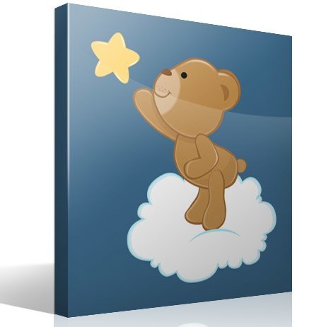 Stickers pour enfants: Petit ours attrapant une étoile