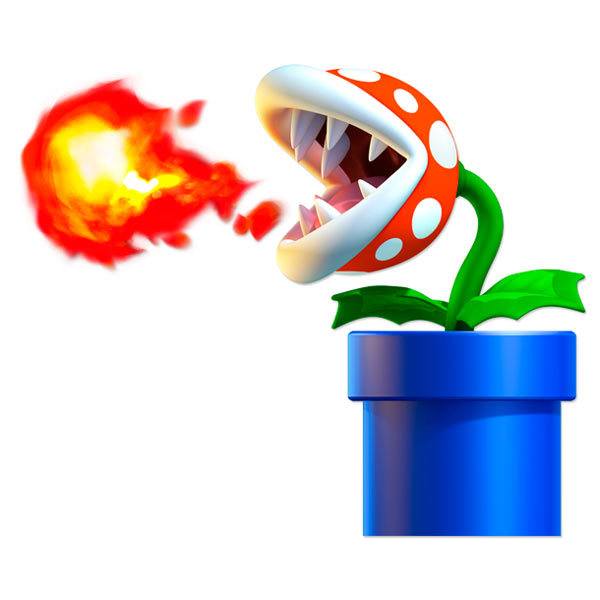 Stickers pour enfants: Plante Piranha de Mario Bros